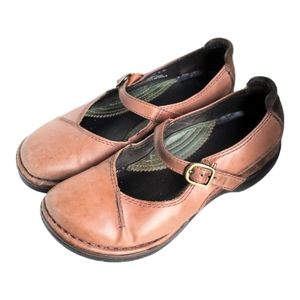 Dansko Women's Mary Jane Brown Suede Leather Clog Size 7